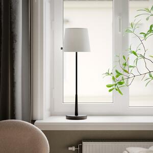 By Rydéns Lampa de masă Rydens Lumi, 69 cm, negru/alb, textil, Negru, Camera de zi / sufragerie, Metal
