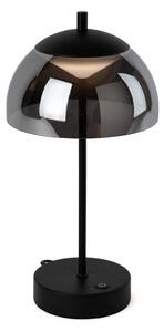 Moderne tafellamp zwart 35 cm smoke glas incl. LED 3-staps dimbaar - Djent