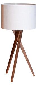 By Rydéns Lampa de masă Vega la Rydens, nuc/alb, 55 cm, lemn, textil, Alb, Camera de zi / sufragerie, Lemn