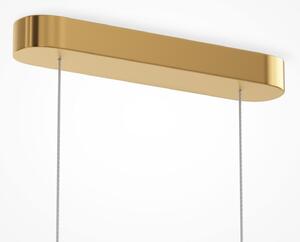 Maytoni Lampă suspendată LED AMULET, lungime 110 cm, culoare aurie, metal/sticlă, Auriu / Alamă, Camera de zi / sufragerie, Metal, Modern