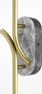 Maytoni Aplică LED RENAISSANCE, alamă/marmură, înălțime 63 cm, 2 fl., Auriu / Alamă, Camera de zi / sufragerie, Metal, Modern