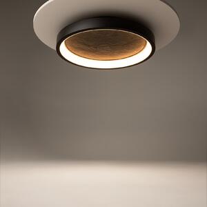 Maytoni Plafonieră LED Orign, Ø 41 cm, negru, metal/piatră, Negru, Camera de zi / sufragerie, Metal, Modern