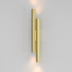 Maytoni Aplică de perete LED Calipso, alamă, înălțime 49 cm, metal, 4 becuri., Auriu / Alamă, Camera de zi / sufragerie, Aluminiu, Modern