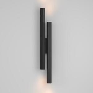 Maytoni Aplică de perete LED Calipso, negru, înălțime 49 cm, metal, 4 becuri., Negru, Camera de zi / sufragerie, Aluminiu, Modern