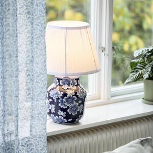 PR Home Lampa de masă Fanny, albastru/alb, ceramică, 47 cm, E27, Albastru, Camera de zi / sufragerie, Ceramică, Modern