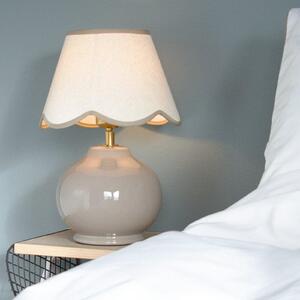PR Home Lampă de masă Nell, nougat, ceramică, înălțime 34 cm, E27, Maro / Rugină, Camera de zi / sufragerie, Ceramică, Casă de țară / Rustic
