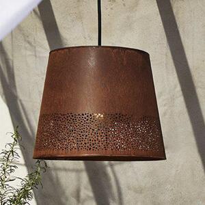 PR Home Lampă suspendată Corta, culoare ruginiu, ștecher, Ø 38 cm, E27, Maro / Rugină, Camera de zi / sufragerie, Metal, Design industrial