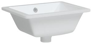 Chiuvetă de baie, alb, 39x30x18,5 cm, pătrată, ceramică