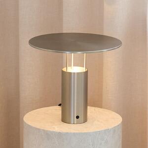 Piet Hein Lampa de masă LED Tempel280, argintiu, înălțime 24,5 cm, reglabil, Metalic, dormitor, Aluminiu, Design