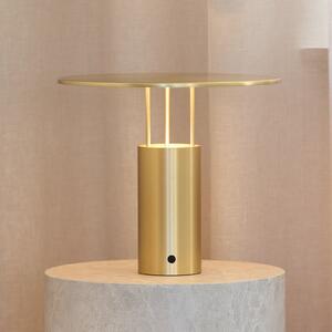 Piet Hein Lampa de masă LED Tempel280, alamă, înălțime 24,5 cm, reglabil, Auriu / Alamă, dormitor, Aluminiu, Design