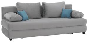 Canapea extensibilă, textil gri/turcoaz, CLIV