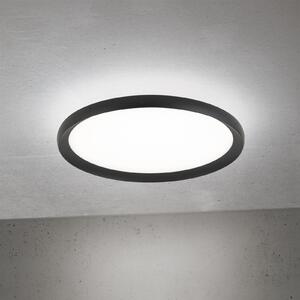 ORION Plafonieră LED Kant, Ø 40 cm negru, CCT metal/plastic, reglabil, Negru, Camera de zi / sufragerie, Aluminiu, Modern
