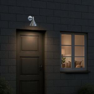 PR Home Aplică de exterior Mini-Tripp, culoare argintiu, IP44, E27, reglabil, Metalic, Metal, Scandinavă