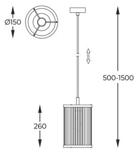 Lustră pe cablu Zuma Line P0528-01F-F4AC SERGIO 1xE14/40W/230V argintiu