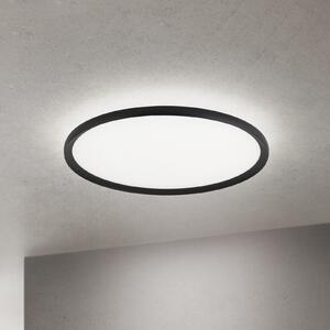 ORION Plafonieră LED Kant, Ø 60 cm negru, CCT metal/plastic, reglabil, Negru, Camera de zi / sufragerie, Aluminiu, Modern