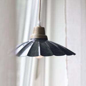 PR Home Lampa suspendată Ester, albastră, Ø 24 cm, cu priză, E27, Albastru, Camera de zi / sufragerie, Metal, Vintage