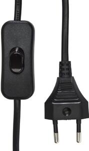 PR Home Aplică de perete Wien, negru, înălțime 22 cm, GU10, ștecher, Negru, Camera de zi / sufragerie, Metal