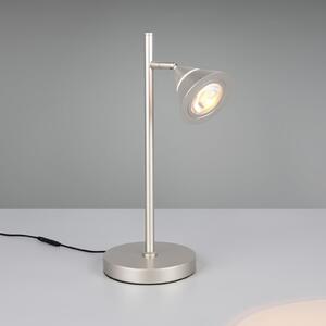 Trio Lighting Lampa de masă LED Romeo, înălțime 40 cm, culoare nichel, metal, CCT, reglabil, Metalic, Camera de zi / sufragerie, Metal, Modern