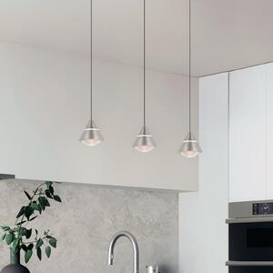 Trio Lighting Lampă suspendată LED Romeo Lungime 55 cm Metal nichelat 3 becuri, Metalic, Camera de zi / sufragerie, Metal, Modern