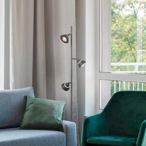 Trio Lighting lampadar LED Romeo, înălțime 150 cm, negru, metal, 3 becuri., reglabil, Negru, Camera de zi / sufragerie, Metal, Modern