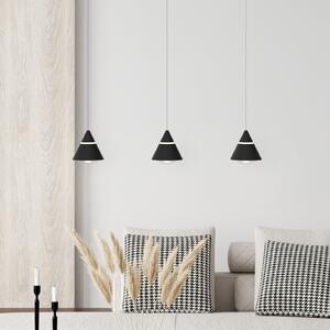 Trio Lighting Lampă suspendată LED Romeo, lungime 55 cm, negru, metal, 3 becuri., Negru, Camera de zi / sufragerie, Metal, Modern