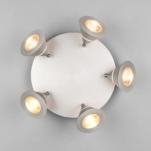 Trio Lighting Spot LED de tavan Romeo, Ø 30 cm, culoare nichel, 5 becuri., Metalic, Camera de zi / sufragerie, Metal, Modern