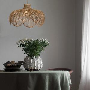 PR Home Lampă suspendată Belle, culoare lemn, ratan, Ø 43 cm, reglabil, Lemn, Camera de zi / sufragerie, Lemn