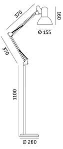 Brilagi - Lampă de podea flexibilă TASKER 1xE27/60W/230V, 184 cm, neagră