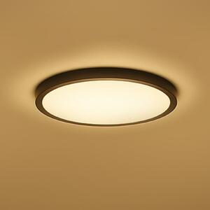 Calex Smart plafonieră LED HALO Ø 30cm negru IP54 RGB CCT, reglabil, Negru, Camera de zi / sufragerie, Plastic, Modern