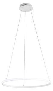 Luce Ambiente Design Lampă suspendată LED Axis, Ø 60 cm, albă, metal, CCT, Alb, Camera de zi / sufragerie, Metal, Modern