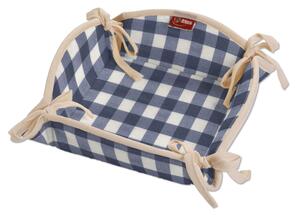 Cos de paine culoare bleumarin Țesătură cu model