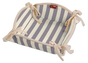 Cos de paine culoare bleumarin Țesătură cu model