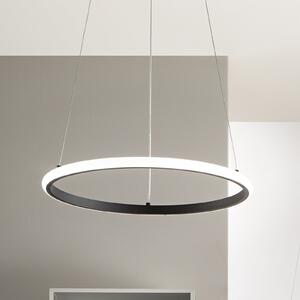 Luce Ambiente Design Lampă suspendată LED Axis, Ø 60 cm, negru, metal, CCT, Negru, Camera de zi / sufragerie, Metal, Modern