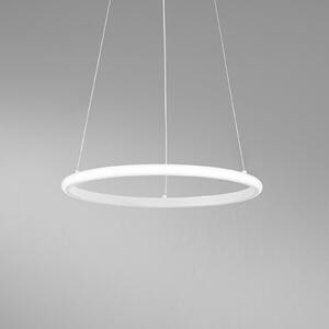 Luce Ambiente Design Lampă suspendată LED Axis, Ø 40 cm, alb, metal, CCT, Alb, Camera de zi / sufragerie, Metal, Modern