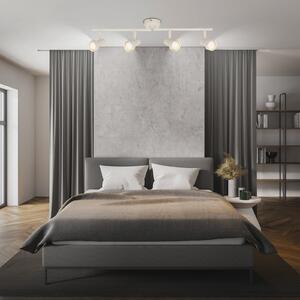 Briloner Spot de tavan Tapp, alb, lungime 61 cm, 4 becuri, metal, GU10, reglabil, Alb, Camera de zi / sufragerie, Metal, Modern, Plafon semicircular cu spațiere