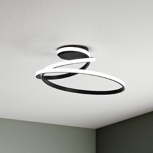 Luce Ambiente Design Plafonieră LED COASTER, negru, lungime 50 cm, metal, CCT, Negru, Camera de zi / sufragerie, Aluminiu, Modern