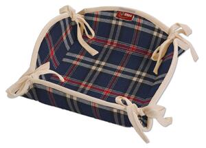 Cos de paine culoare bleumarin Țesătură cu model