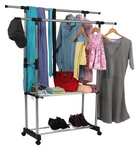 Cuier mobil, inox + plastic negru, SEBO