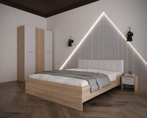 Dormitor Adria Tapitat 3 Usi SonomaAlb