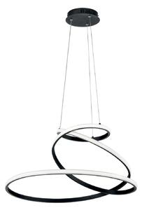Luce Ambiente Design Lampă suspendată LED COASTER, negru, Ø 60 cm, metal, CCT, Negru, Camera de zi / sufragerie, Aluminiu, Modern