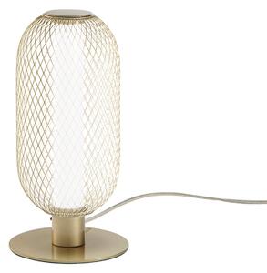 Luce Ambiente Design Lampa de masă LED INKAS, înălțime 28 cm, culoare auriu, metal, CCT, Auriu / Alamă, Camera de zi / sufragerie, Metal