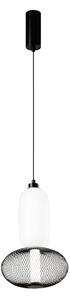 Luce Ambiente Design Lampă suspendată LED INKAS, înălțime 41 cm, negru, sticlă/metal, CCT, Negru, Camera de zi / sufragerie, Sticlă