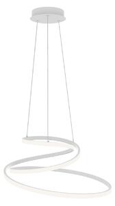 Luce Ambiente Design Lampă suspendată LED COASTER, albă, Ø 60 cm, metal, CCT, Alb, Camera de zi / sufragerie, Aluminiu, Modern