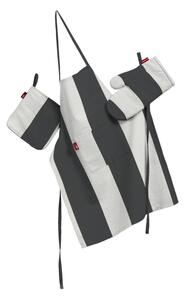 Set de textile pentru bucătărie: șorț, suport pentru oală și mănuși pentru cuptor culoare negru Țesătură cu model