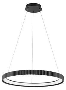 Luce Ambiente Design Lampă suspendată LED Niike, negru, Ø 70 cm, metal, CCT, Negru, Camera de zi / sufragerie, Metal, Modern