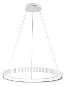 Luce Ambiente Design Lampă suspendată LED Niike, albă, Ø 70 cm, metal, CCT, Alb, Camera de zi / sufragerie, Metal, Modern