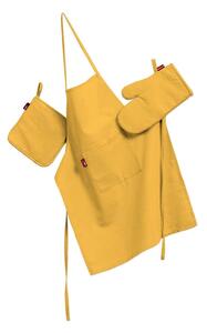 Set de textile pentru bucătărie: șorț, suport pentru oală și mănuși pentru cuptor culoare galben