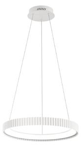 Luce Ambiente Design Lampă suspendată LED Niike, albă, Ø 50 cm, metal, CCT, Alb, Camera de zi / sufragerie, Metal, Modern