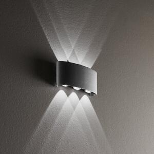 INTEC Lampă LED pentru exterior Betle, antracit Lățime 17 cm Metal CCT, Negru, Aluminiu, Modern