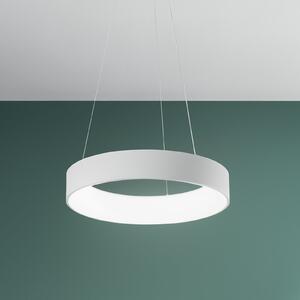 Luce Ambiente Design Lampă suspendată LED Noah, albă, Ø 60 cm, metal, CCT, Alb, Camera de zi / sufragerie, Modern